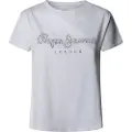 Pepe Jeans Pepe Jeanstil kvinder. PL506014 Ryleigh T-shirt hvid (S), Casual, Korte ærmer, Økologisk bomuld, Bæredygtig