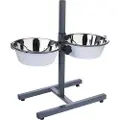 TIAKI dobbeltskål med justerbart stativ - 2 x 2650 ml, Ø 25 cm