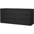 Ebuy24 - Naia Dobbeltkommode 6 skuffer - Sort - Kommoder - - Homeroom