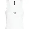 Karl Lagerfeld Karl Lagerfeldtil kvinder. A2W45008 Ikon T-shirt hvid (S), Casual, Afslappet, Uden ærmer/stropper, Økologisk bomuld, Bæredygtig