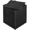 Vevor Sammenlåsende Drænmåtte, 12” x 12” Modulær Sammenlåsende Pude, 24 stk. Splejsende Drænmåtter, Skridsikre Sorte PP Drængulvfliser og Brusemåtte, til Garage, Have, Køkken og Udendørs