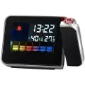 24hShop LED-projektorvækkeur med vejrstation/kalender