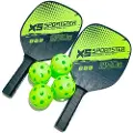 24hShop Pickleball-sæt med 2 stativer og 4 bolde til begyndere og entusiaster