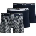 Hugo Boss BOSStil mænd. 50531685 Sæt med 3 boxershorts Power Des multicolour (L), Afslappet, Flerfarvet, Bomuld