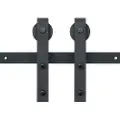 Vevor 8FT Sliding Lading Door Hardware Kit, 330LBS Loading Heavy Duty Stalddør Track Kit til enkeltdør, Passer 3,7-4,3FT bred og 1,3"-1,8" tyk dørpanel, med glat og lydløs remskive (J-form)