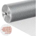Vevor Hardware-dug, 1/4 tommer 48 tommer x 100 fod 23 gauge, varmgalvaniseret trådnetrulle, hønsenethegn, trådnet til kaninbure, have, små gnavere