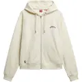 Superdry Superdrytil kvinder. W2012287A Beige Esssential logo-hættetrøje med raglanærmer, lynlåslukning og beige logo (M), Casual, Bomuld