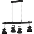 Eglo - Pendel Shirebrook 4-Light - Sort - Loftpendler - - Homeroom