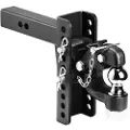 Vevor Pintle Hitch 2 tommer modtagerkrog 2,5-3 tommer Lunette Ring 20000 lbs