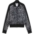 Puma T7 LEO LUXE All-Over Print Short Track Jacket Women, Clothing, Black, XS