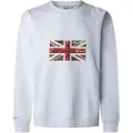 Pepe Jeans Pepe Jeanstil mænd. PM582845 Union Crew Sweatshirt hvid (M), Casual, Bomuld, Bæredygtig