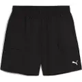Puma WARDROBE Essentials Relaxed Cargo Shorts 6"Men, Clothing, Black, S