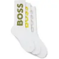 Hugo Boss BOSStil mænd. 50524259 Sæt med 3 par hvide logosokker (39-42), Afslappet, Bomuld