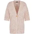 Armani Exchange AIX Armani Exchangetil kvinder. XW000589AF12903M1028 Pink kortærmet cardigan (XS), Casual, Bomuld, Korte ærmer