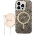 GUESS Gubpp14lh4eacsw+ Charger Set Iphone 14 Pro 6.1 4g Print Telefon Etui