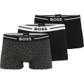 Hugo Boss BOSStil mænd. 50531694 Sæt med 3 boxershorts med monogram, flerfarvede (S), Afslappet, Flerfarvet, Bomuld