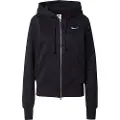 Nike Sportswear Phoenix Fleece-hættetrøje med fuld lynlås til kvinder - sort