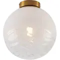 QAZQA Design loftslampe messing med hvidt, afbleget glas - Pillon