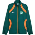 Puma Ivory Coast 2025 Pre-match Woven Jacket Men, Clothing, Dark Myrtle/Rickie Orange, L