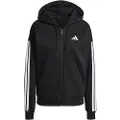 Adidas Essentials 3 Stripes Fleece Sweatshirt Med Lynlås