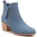 Refresh Refreshtil kvinder. 17262103-JEANS Ankelstøvler i læder 172621 blå (36), 3-5 cm, Lynlås, Casual