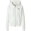 Nike Sportswear Phoenix Fleece-hættetrøje med fuld lynlås til kvinder - hvid