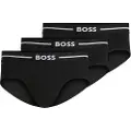 Hugo Boss BOSStil mænd. 50510679 Pakke med 3 sorte trusser (M), Afslappet, Bomuld