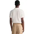 Gant Ganttil mænd. 2210 Pique polo shirt Regular Fit Shield hvid (L), Casual, Bomuld, Klassisk, Korte ærmer
