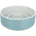 Trixie Slow Feeding Ceramic Bowl 0.45 l/ø 14 cm grey/blue