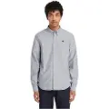 Timberland Timberlandtil mænd. TB0A6GPNB681 Langærmet grå oxfordskjorte (M), Casual, Bomuld, Lange ærmer, Bæredygtig