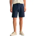Gant Ganttil mænd. 205074 Relaxed Fit chino shorts navy (31), Casual, Bomuld, Blå