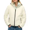 Superdry Superdrytil kvinder. W5011849A Windbreaker-jakke med hætte og logo, hvid (M), Casual, Bæredygtig, Genanvendt nylon