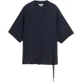 Tom Tailor Cupro V-neck T-shirt Med Korte ærmer