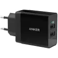 Anker PowerPort 24W 2x USB-A Power Adapter - Black