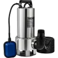 Vevor Dykpumpe, 1300W 20000L/T, med 10 m ledning og automatisk flydeafbryder, rustfrit stål og støbejern til snavsede eller rene, tomme havedamme, svømmebassiner, spabade