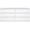 Ebuy24 - Naia Dobbeltkommode 6 skuffer - Hvid - Kommoder - - Homeroom