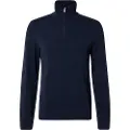 Gant Ganttil mænd. 8030195 Cotton Flamme navy pullover med halv lynlås (XL), Casual, Bomuld, Lange ærmer, Blå