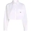 Calvin Klein J20j225078 Crop Skjorte Med Lange ærmer