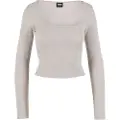 Urban Classics Glitter Square Neck Langærmet Top