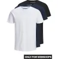 Jack & Jones Organic Basic 3 Pack T-shirt Med Korte ærmer