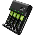 Green Cell VitalCharger battery charger - 0.5 Watt - with 4 x AA NiMH 800 mAh rechargeable batteries