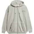 Superdry Superdrytil kvinder. W2012448A Athletic Essential hættetrøje med overdimensioneret lynlås, grå (XS), Casual, Bomuld