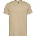 Tommy Hilfiger Tommy Jeanstil mænd. DM0DM20363 Ekstra slim fit beige marmoreret T-shirt (XXL), Casual, Bomuld, Korte ærmer