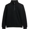 Superdry Superdrytil mænd. M2013750A Sweatshirt med lynlås i halsen, sort (L), Casual, Bomuld