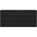 Ebuy24 - Naia Dobbeltkommode 6 skuffer - Sort - Kommoder - - Homeroom