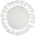 J-Line Puder J-line COUSSIN ROND FLO POLYE BLA (45x45x14cm) dame 45x45 cm