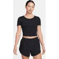 Nike Kort Nike One Fitted Dri-FIT-top med korte ærmer til kvinder - sort