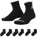 Jordan Legend-ankelstrømper til større børn (6 par) - sort