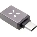 FIXED LINK USB-C Han til USB-A Hon adapter Grå