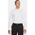 Nike Dri-FIT Victory-golfpolo med lange ærmer til mænd - hvid